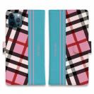 【Genuine】【手帳型】チェック柄　ピンク＆ブルー