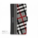 【Genuine】【手帳型】チェック柄　グレー＆グレー