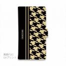 【Genuine】【手帳型】千鳥柄　ブラック＆ベージュ