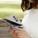 【手帳型】墨絵風 キハダマグロ 白