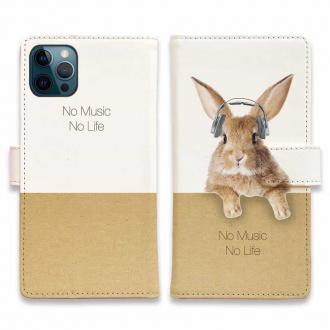 【手帳型】ウサギだってNo Music No Life