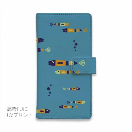 【手帳型】【釣りざんまい】レトロフィッシュ