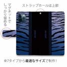 【Genuine】【手帳型】虎 タイガー ブルー ライン