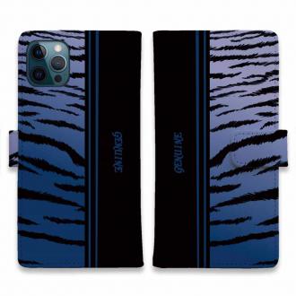 【Genuine】【手帳型】虎 タイガー ブルー ライン