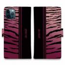 【Genuine】【手帳型】虎 タイガー ピンク ライン