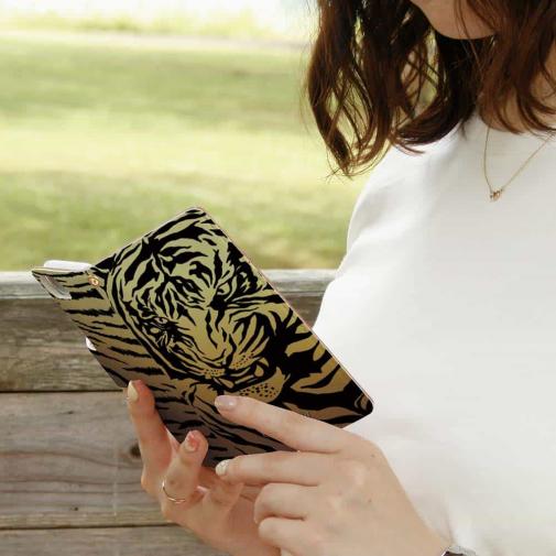 【Genuine】【手帳型】虎 タイガー ゴールド