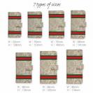 【Genuine】【手帳型】蛇柄 ベージュ 横ライン 縁担ぎ