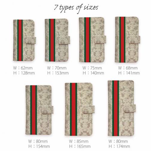 【Genuine】【手帳型】蛇柄 ベージュ 縦ライン 縁担ぎ