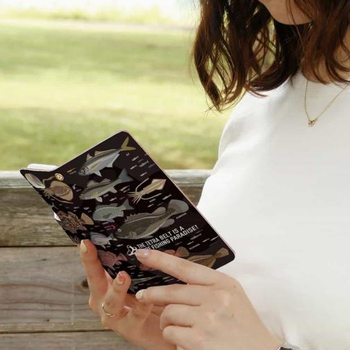 【手帳型】【FISH MAN】テトラ帯は釣り天国！ ブラック