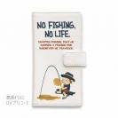 【手帳型】【釣りざんまい】ウトウトアングラー_ホワイト