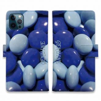 【Genuine】【手帳型】カラフル　チョコ　ブルー