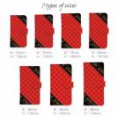 【Genuine】【手帳型】マトラッセ柄　ダイアゴナル　チェック　レッド