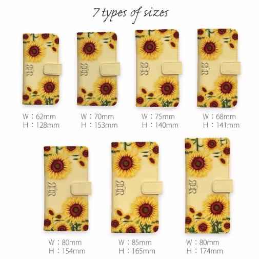 【ROMI HIME】【手帳型】ひまわり　ベージュ