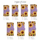 【ROMI HIME】【手帳型】ひまわり　パープル