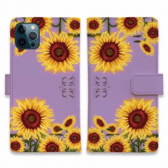 【ROMI HIME】【手帳型】ひまわり　パープル