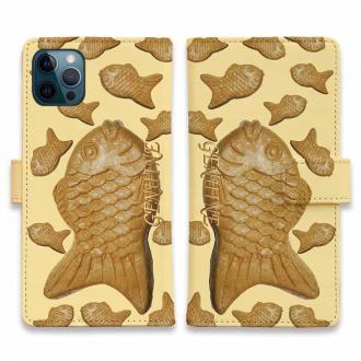 【Genuine】【手帳型】たいやき　ベージュ＆ベージュ