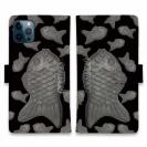 【Genuine】【手帳型】たいやき　ブラック＆ブラック