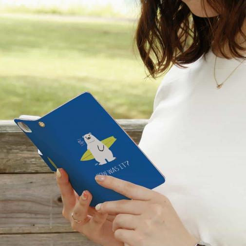 【手帳型】波乗りシロクマさん(wakat)