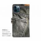 【Genuine】【手帳型】ジーンズ（デニム）　ブラック