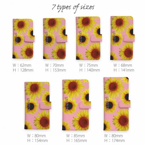 【Genuine】【手帳型】ひまわり　桜ピンク