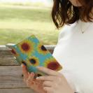 【Genuine】【手帳型】ひまわり　スカイブルー