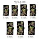 【ROMI HIME】【手帳型】蝶　トライバル　レインボー　ブラック