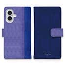 【手帳型】スエード風大人のネイビー