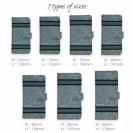 【Genuine】【手帳型】蛇柄 黒蛇 ブルー 横ライン 験担ぎ