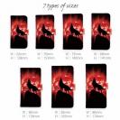 【ROMI HIME】【手帳型】狼レッド 月