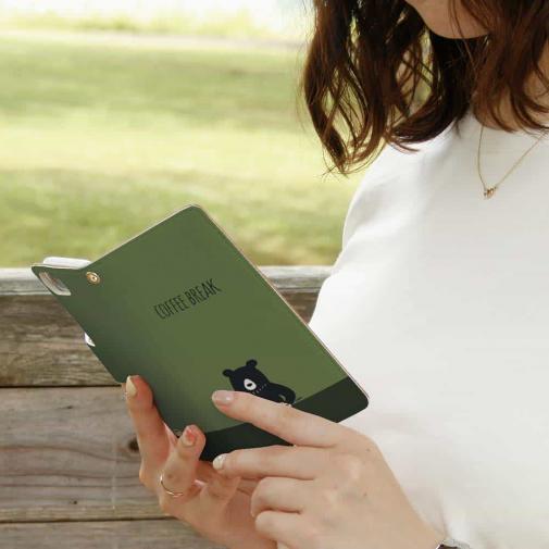 【手帳型】コーヒー注ぐクマさん(wakat)