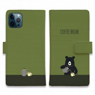 【手帳型】コーヒー注ぐクマさん(wakat)