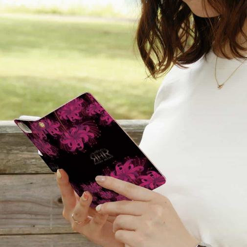 【ROMI HIME】【手帳型】彼岸花　ピンク