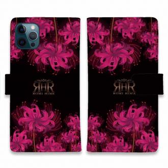 【ROMI HIME】【手帳型】彼岸花　ピンク