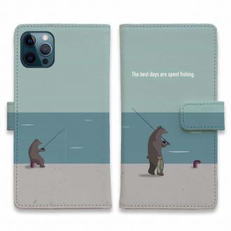 【手帳型】【FISH MAN】クマさんもフィッシング No3