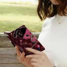 【ROMI HIME】【手帳型】うさぎ チェック  レッド ペア