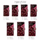 【ROMI HIME】【手帳型】うさぎ チェック  レッド ペア