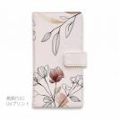 【手帳型】デリケートペイント ピンク