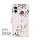 【手帳型】デリケートペイント ピンク