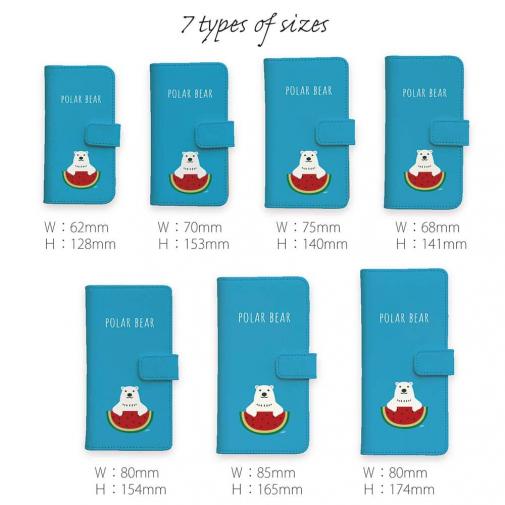 【手帳型】シロクマさんとスイカ(wakat)