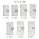 【手帳型】春花＆夏花 ライトブルー＆ピンク