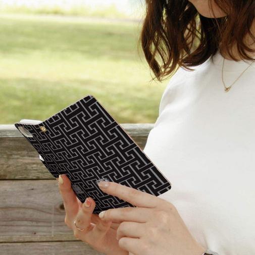 【ROMI HIME】【手帳型】マーク・ロゴ ブラック