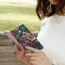 【ROMI HIME】【手帳型】蝶 花 花柄 レトロ ホワイト