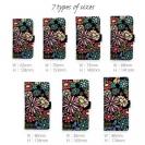 【ROMI HIME】【手帳型】蝶 花 花柄 レトロ ブラック