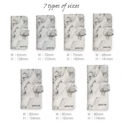 【Genuine】【手帳型】大理石　ホワイト