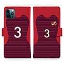 WIDE【手帳型】鹿島高校サッカー部 ユニフォーム 背番号3