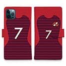 WIDE【手帳型】鹿島高校サッカー部 ユニフォーム 背番号7