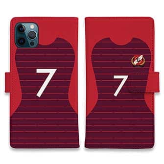 WIDE【手帳型】鹿島高校サッカー部 ユニフォーム 背番号7