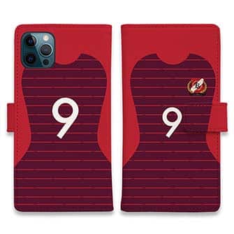 WIDE【手帳型】鹿島高校サッカー部 ユニフォーム 背番号9