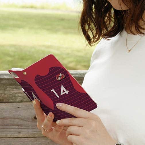 WIDE【手帳型】鹿島高校サッカー部 ユニフォーム 背番号14