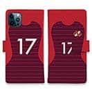 WIDE【手帳型】鹿島高校サッカー部 ユニフォーム 背番号17